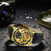 Carved Hollow Automatic Mechanical Watch - Show Gadgets
